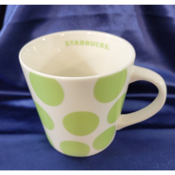 Starbucks Other - Starbucks 2005 Coffee Mug Green Large Polka Dot 16 oz Tea Cup Ceramic